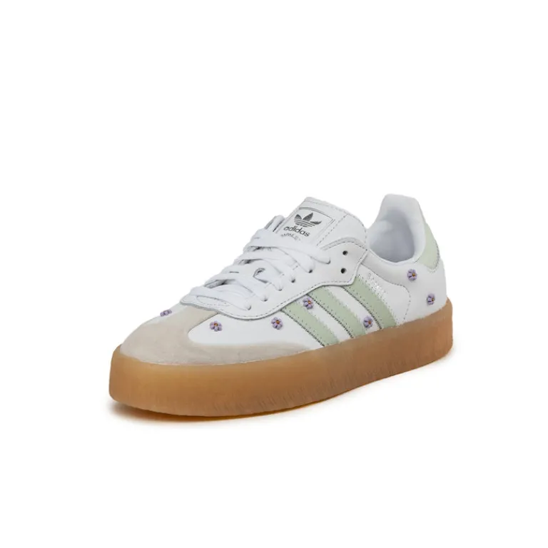 Leder Sneaker|Terrace Casual Sneaker*Adidas Sambae W Cloud White / Linen Green / Gum