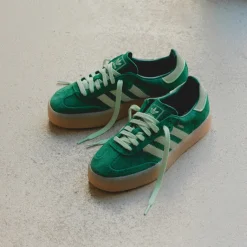 Leder Sneaker|Terrace Casual Sneaker*Adidas Sambae W Collegiate Green / Semi Green Spark / Gum