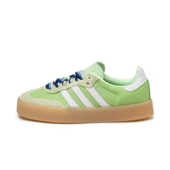 Leder Sneaker|Terrace Casual Sneaker*Adidas Sambae W Semi Green Spark / Footwear White / Wonder Blue