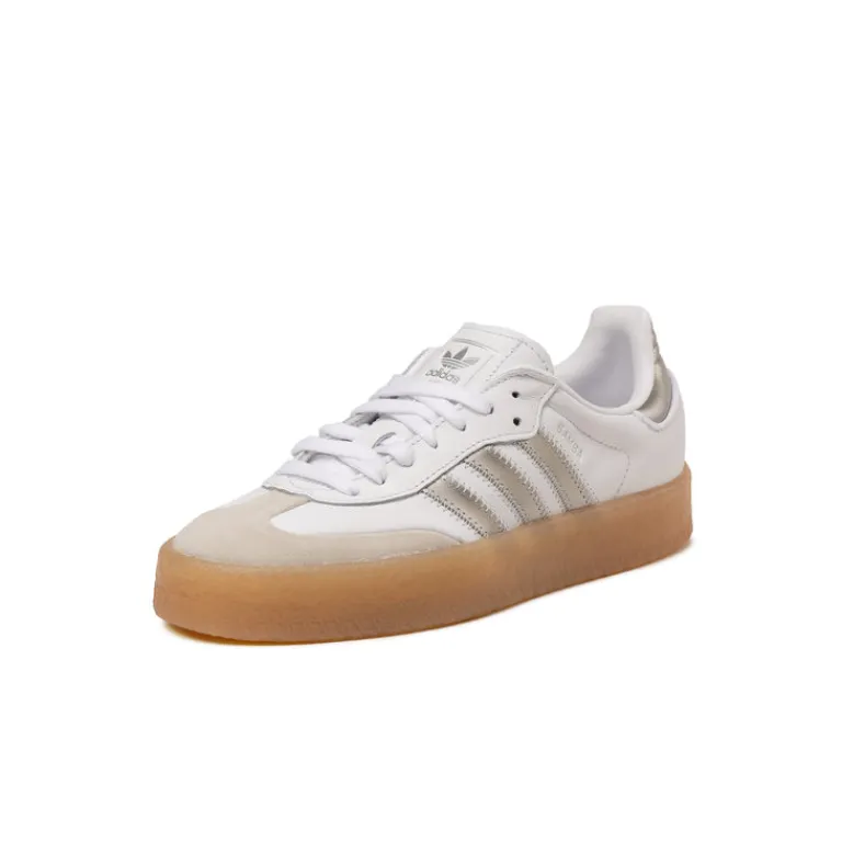 Leder Sneaker|Terrace Casual Sneaker*Adidas Sambae W Footwear White / Silver Metallic / Gum 3