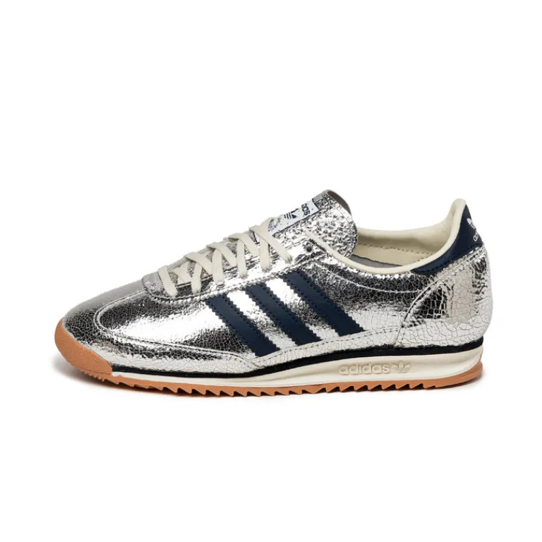 Leder Sneaker|Terrace Casual Sneaker*Adidas SL 72 OG W Silver Metallic / Collegiate Navy / Off White