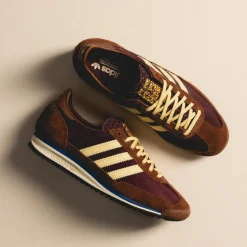 Leder Sneaker|Retro Runner*Adidas SL 72 OG W Maroon / Almost Yellow / Premium Brown