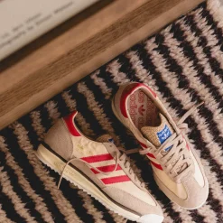 Leder Sneaker|Terrace Casual Sneaker*Adidas SL 72 RS Magic Beige / Pure Ruby / Sand Strata