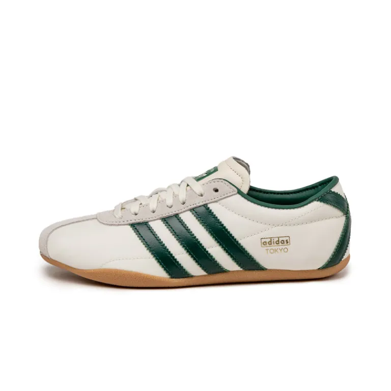 Leder Sneaker|Terrace Casual Sneaker*Adidas Tokyo W Off White / Collegiate Green / Gold Metallic