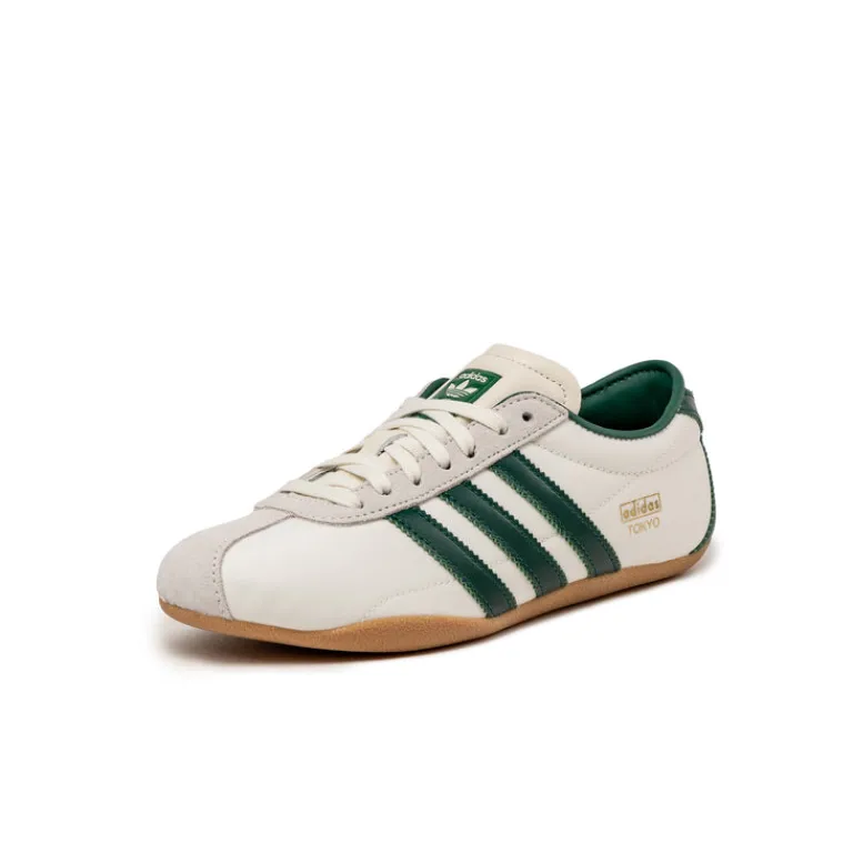 Leder Sneaker|Terrace Casual Sneaker*Adidas Tokyo W Off White / Collegiate Green / Gold Metallic