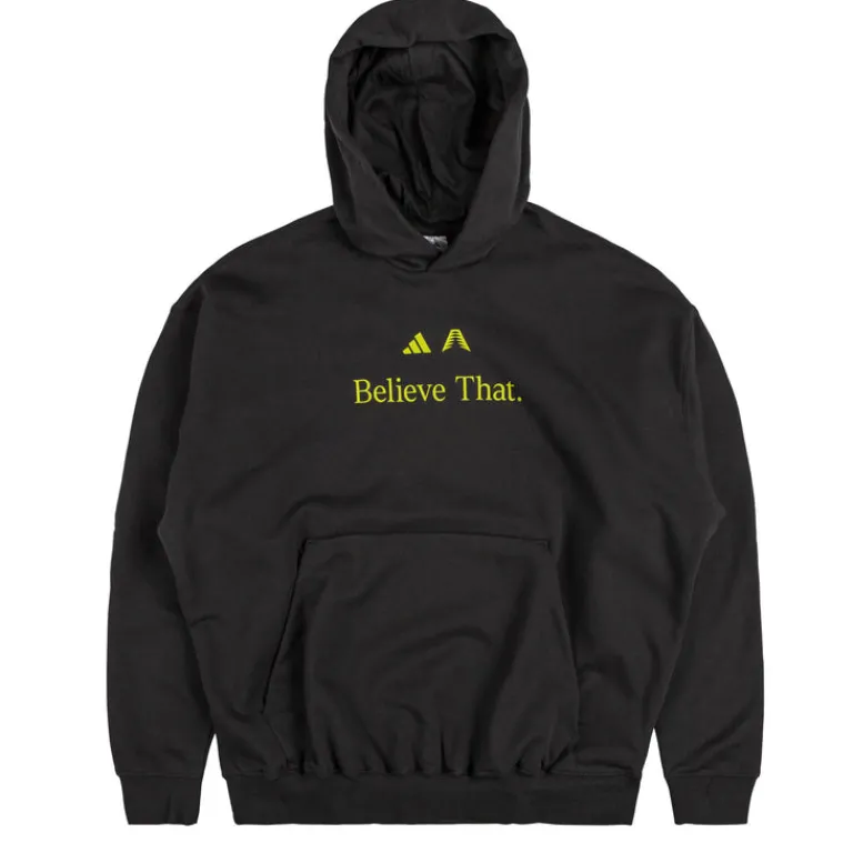 Hoodies*Adidas x Anthony Edwards Believe That Hoodie Black / Preloved Lime