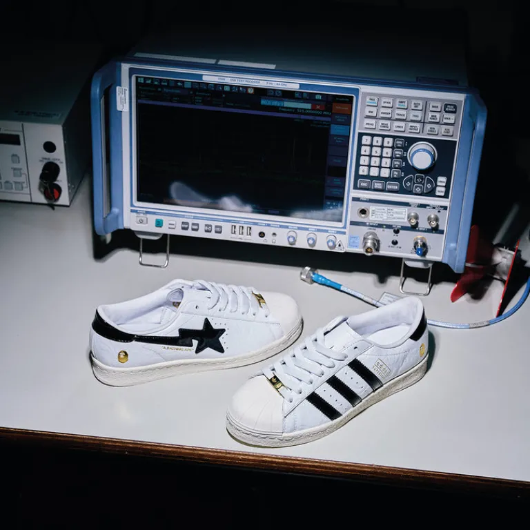 Leder Sneaker|Weiße Sneaker*Adidas x BAPE SSTR Footwear White / Core Black / Off White