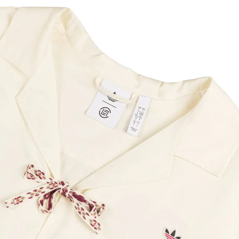 Hemden*Adidas x Clot by Edison Chen Bowling Shirt Cream White