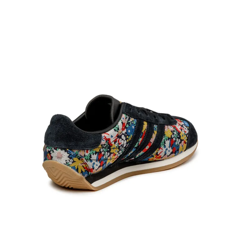 Leder Sneaker|Terrace Casual Sneaker*Adidas x Liberty London Country OG W Aurora Ink / Gum / Off White