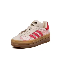 Plateau Sneaker|Leder Sneaker*Adidas x Liberty London Gazelle Bold W Footwear White / Crew White / Beta Scarlett