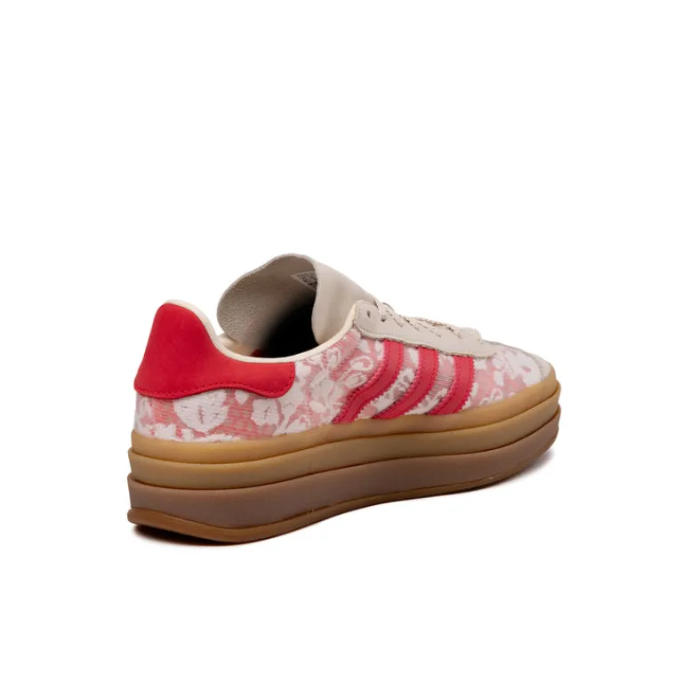 Plateau Sneaker|Leder Sneaker*Adidas x Liberty London Gazelle Bold W Footwear White / Crew White / Beta Scarlett