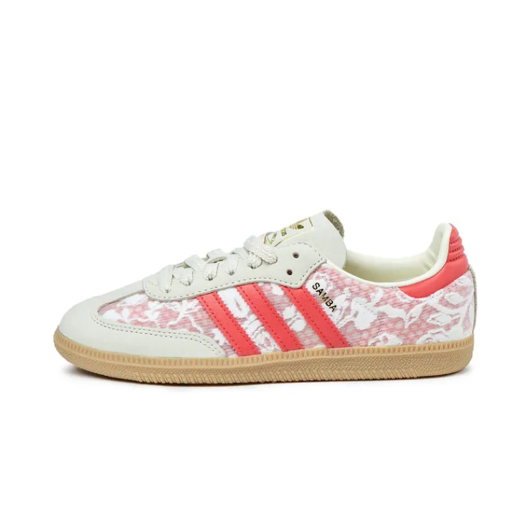 Leder Sneaker|Terrace Casual Sneaker*Adidas x Liberty London Samba OG W Footwear White / Crew White / Beta Scarlett