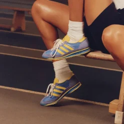 Leder Sneaker|Terrace Casual Sneaker*Adidas x Sporty & Rich SL 72 Real Blue / Light Yellow / Footwear White
