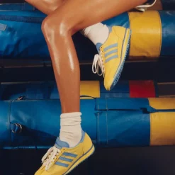 Leder Sneaker|Terrace Casual Sneaker*Adidas x Sporty & Rich SL 72 Light Yellow / Real Blue / Footwear White