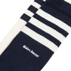 Socken*Adidas x Wales Bonner 3 Stripe Sock Night Navy / Chalk White