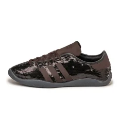 Leder Sneaker|Terrace Casual Sneaker*Adidas x Wales Bonner Karintha Sequin Core Black / Silver Metallic / Dark Brown
