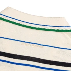 T-Shirts*Adidas x Wales Bonner Knit Polo Wonder White / Night Indigo / Bluebird / Green