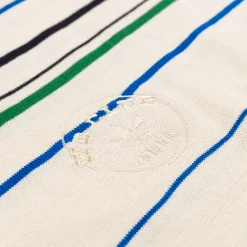 T-Shirts*Adidas x Wales Bonner Knit Polo Wonder White / Night Indigo / Bluebird / Green