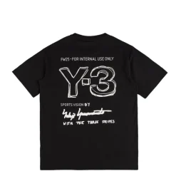 T-Shirts*Adidas Y-3 Backprint Short Sleeve Tee Black