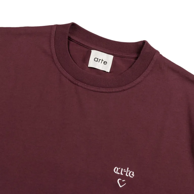 T-Shirts*Arte Antwerp Arte Heart T-Shirt Bordeaux