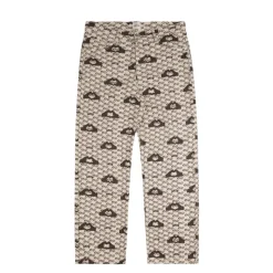 Hosen*Arte Antwerp Hand Heart Print Pants Cream / Brown
