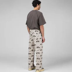 Hosen*Arte Antwerp Hand Heart Print Pants Cream / Brown