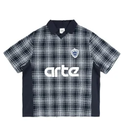 T-Shirts*Arte Antwerp Square Collar T-Shirt Plaid