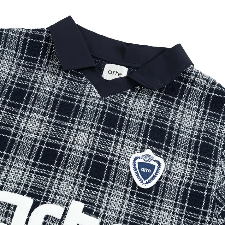 T-Shirts*Arte Antwerp Square Collar T-Shirt Plaid