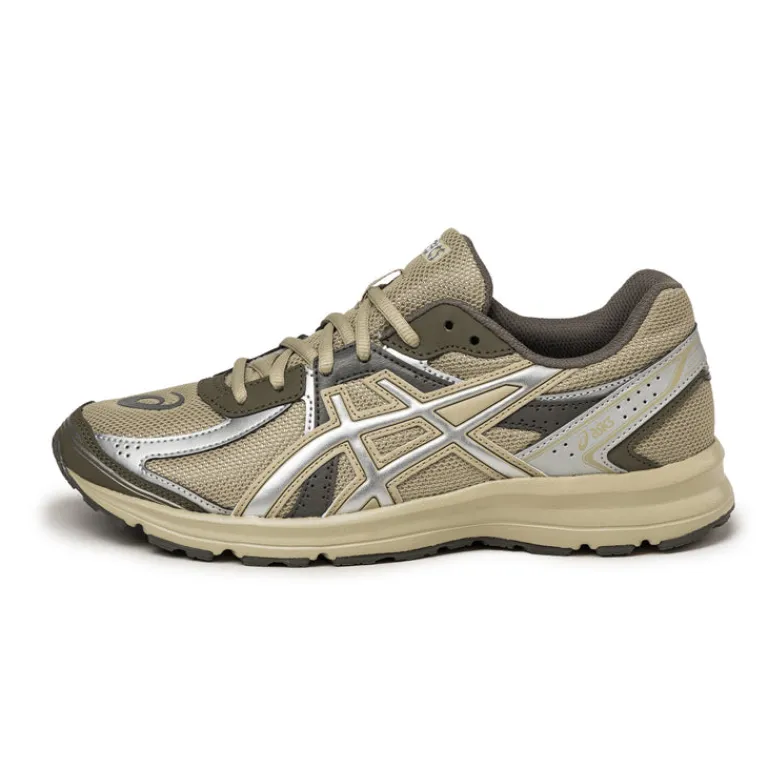 Vegane Sneaker|Retro Runner*Asics JOG 100S Khaki / Pure Silver