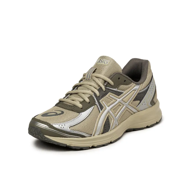 Vegane Sneaker|Retro Runner*Asics JOG 100S Khaki / Pure Silver