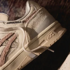 Leder Sneaker*Asics x Asphaltgold EX89 *Impromptu* Cream / Ginger Peach
