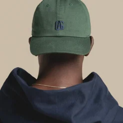 Caps & Bucket Hats*Asphaltgold College Cotton Twill Cap Green