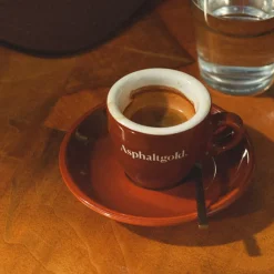 Geschirr*Asphaltgold Espresso Cup Brown / White