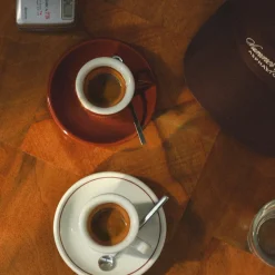 Geschirr*Asphaltgold Espresso Cup Brown / White
