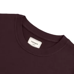 T-Shirts*Asphaltgold Essential Cotton T-Shirt Dark Bordeaux