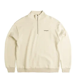 Crewnecks*Asphaltgold *Never Enough.* Half Zip Sweater Sand