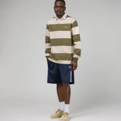 Hemden*Asphaltgold *Never Enough.* Rugby Shirt Olive / Sand