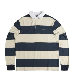 Hemden*Asphaltgold *Never Enough.* Rugby Shirt Navy / Sand