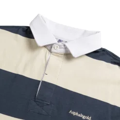 Hemden*Asphaltgold *Never Enough.* Rugby Shirt Navy / Sand