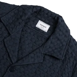 Hemden*Asphaltgold Waffle Shirt Navy