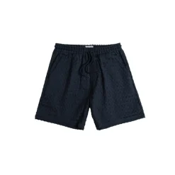 Shorts*Asphaltgold Waffle Shorts Navy