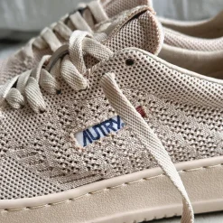 Leder Sneaker*Autry Easeknit W *Knit / Leather* Creme Brulee