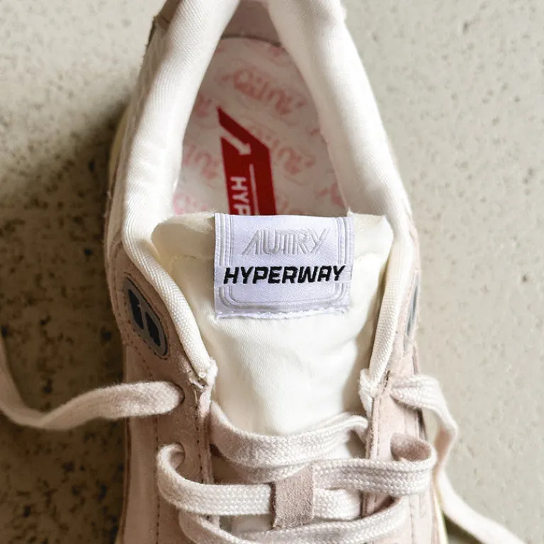 Leder Sneaker|Retro Runner*Autry Hyperway *Suede / Mesh* Sand / Silver