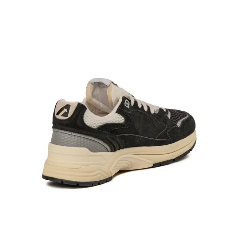 Leder Sneaker|Retro Runner*Autry Hyperway *Suede / Mesh* Black / Silver