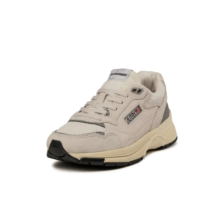 Leder Sneaker|Weiße Sneaker*Autry Hyperway W *Suede / Mesh* White / Silver