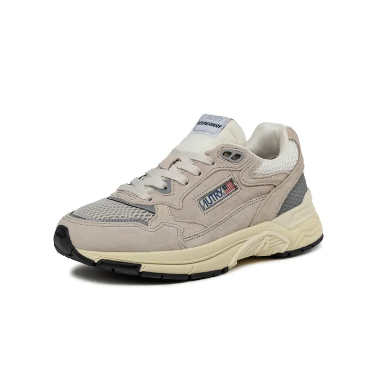 Retro Runner|Leder Sneaker*Autry Hyperway W *Suede / Mesh* Sand / Silver