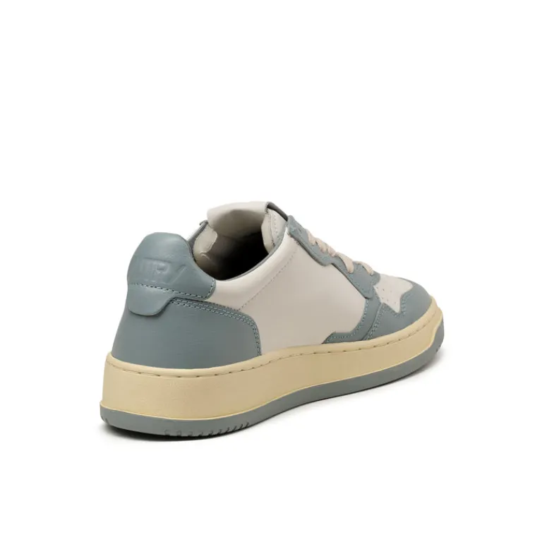 Leder Sneaker*Autry Medalist White / Silver Blue