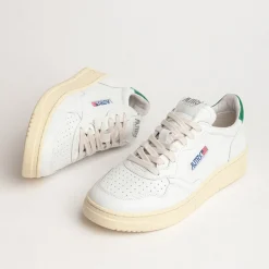 Leder Sneaker*Autry Medalist Leat / Leat White / Green