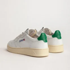 Leder Sneaker*Autry Medalist Leat / Leat White / Green