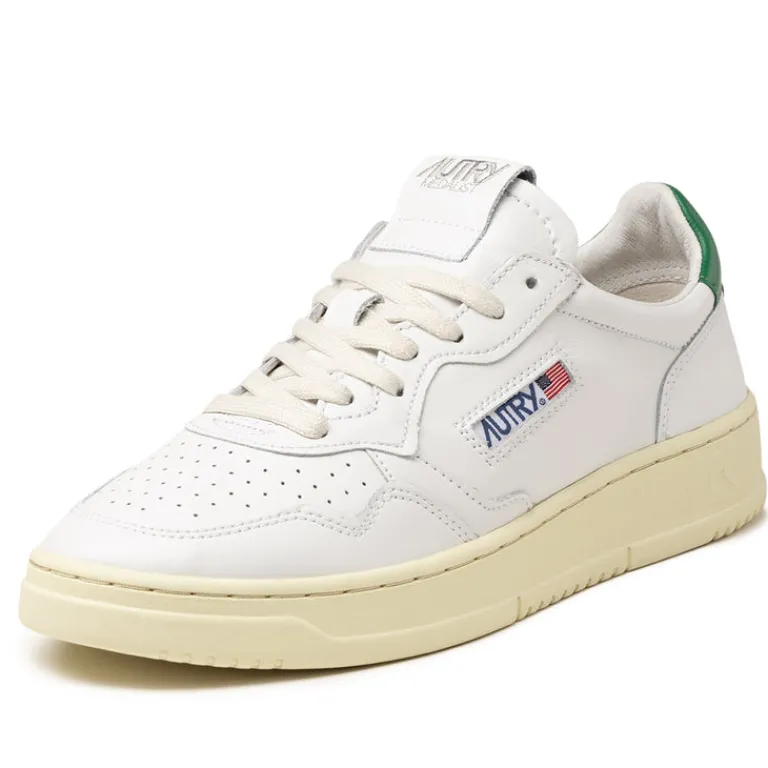 Leder Sneaker*Autry Medalist Leat / Leat White / Green